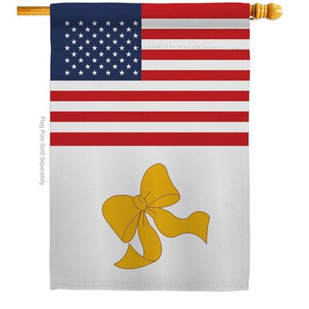 GUARDERIA 28 x 40 in. US Yellow Ribbon House Flag w/Armed Forces Service Double-Sided Vertical Flags  Banner GU3875684